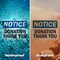 Signmission Donation Thank You, 5 in W x Rectangle, Vinyl Decal OS-2PACK-NS-D-35-L-11458 - alternate 5